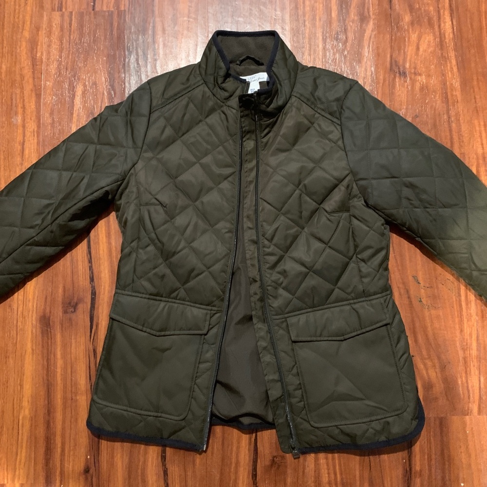H&M Olive Quilted Jacket